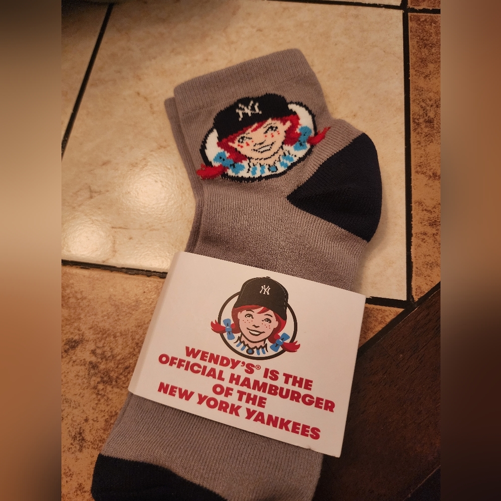 New York Yankees Wendy's Socks SGA 6/19 2024 Yankee Stadium Baseball